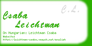 csaba leichtman business card